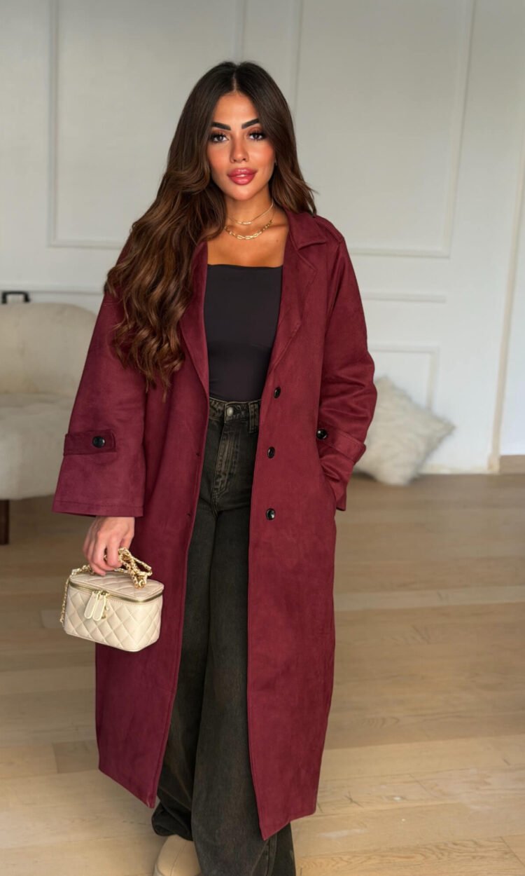 Suede Trench Coat
