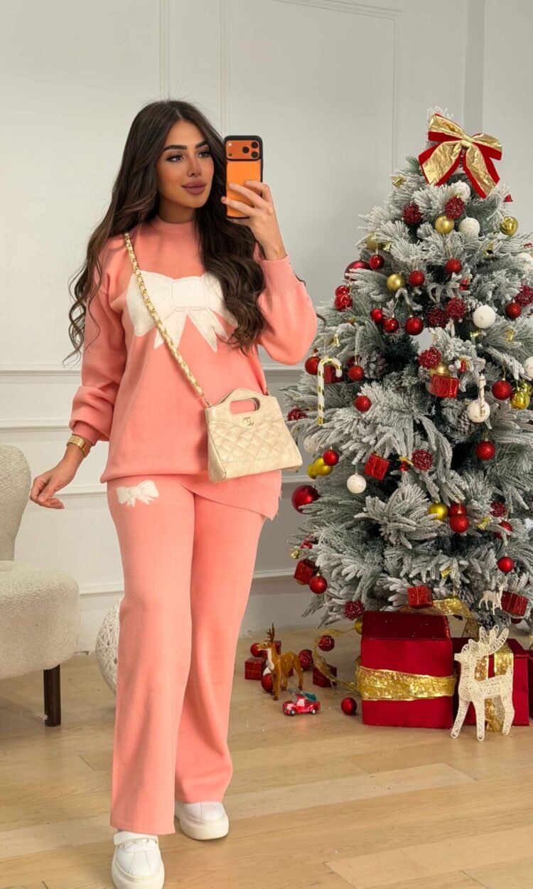 Bow Detail Knit Suit