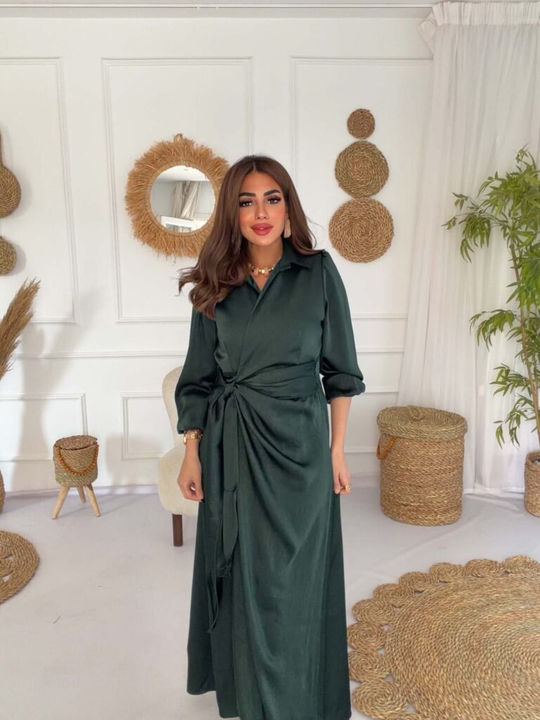 Free Size Satin Wrap Dress