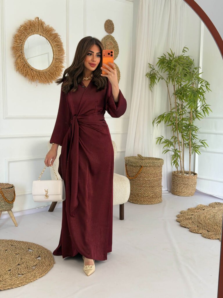 Free Size Satin Wrap Dress