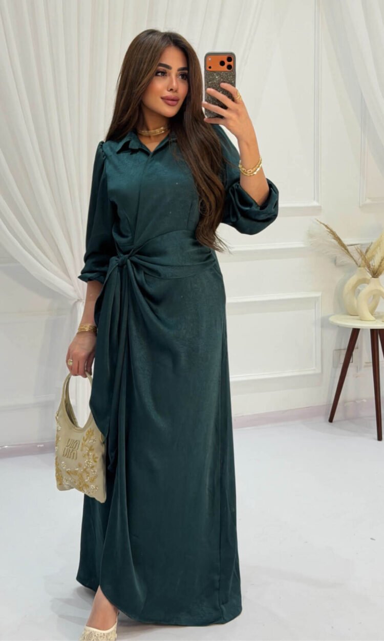 Elegant Satin Wrap Dress