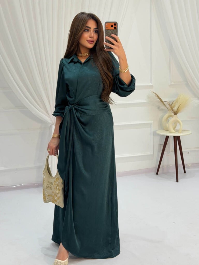 Elegant Satin Wrap Dress