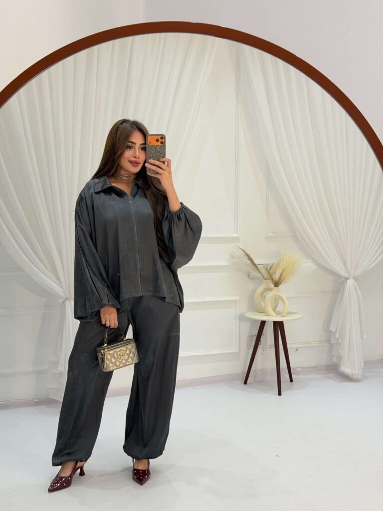 Elegant Satin Two-Piece Suit