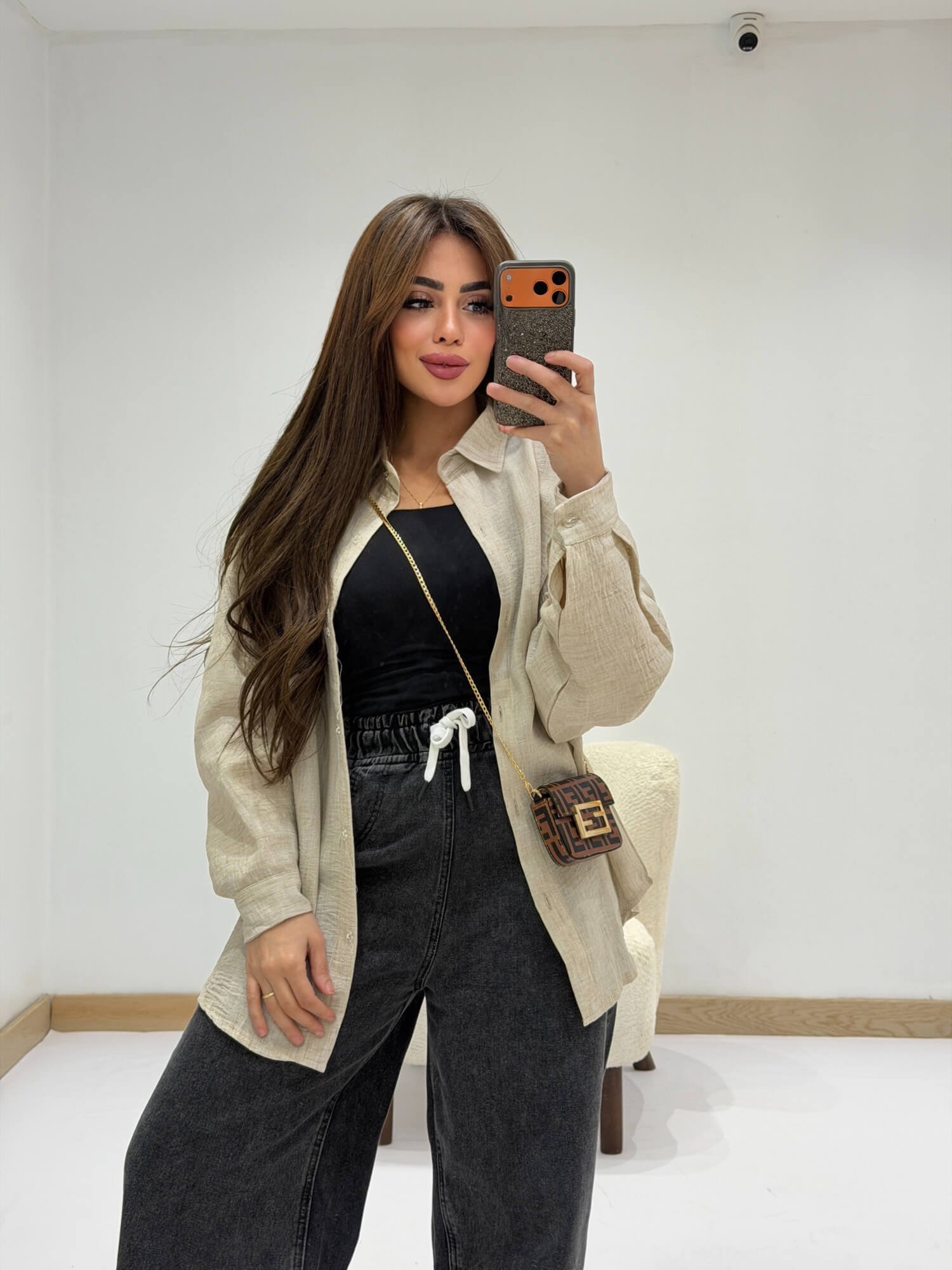 Classic Plain Linen Shirt - Image 7