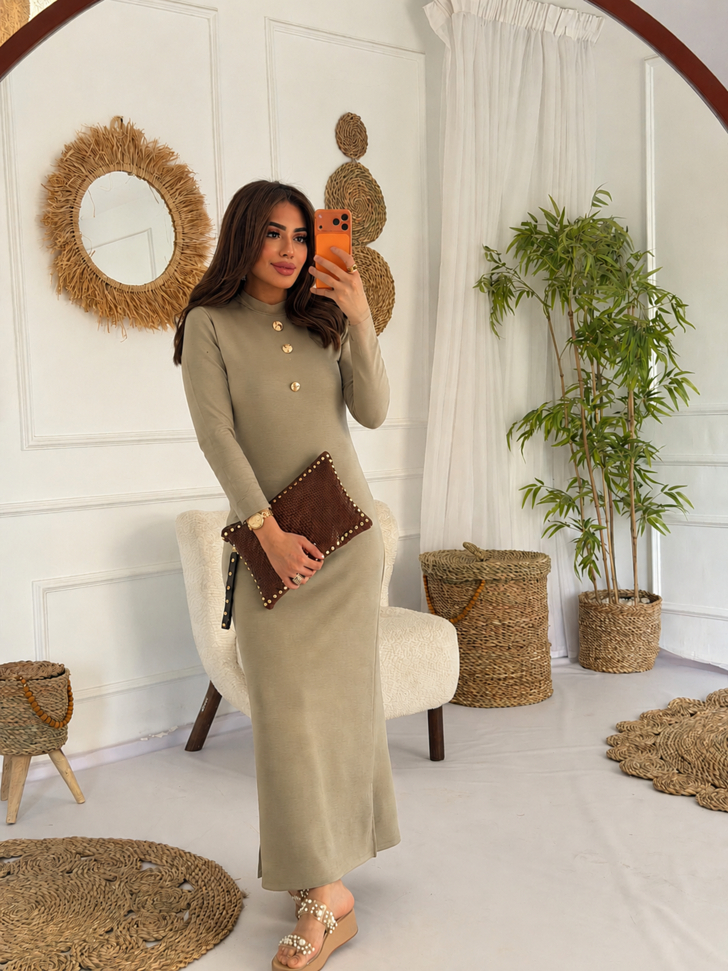 oisho Long Sleeve Dress - Free Size - Image 4