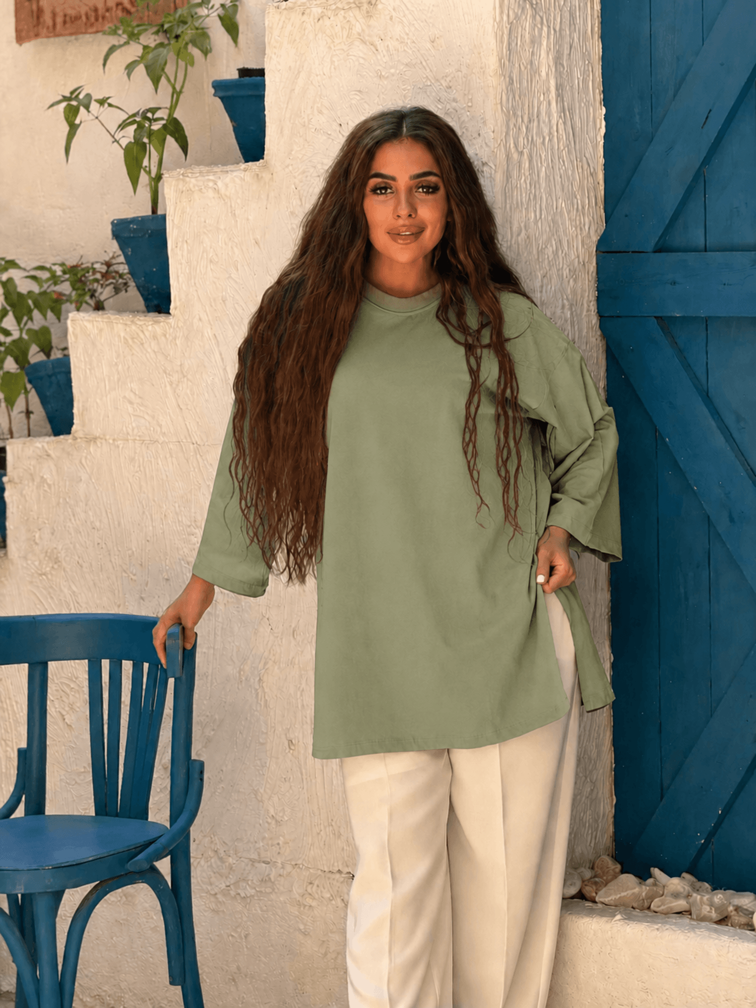 Oversized Basic T-Shirt – Free Size - Image 10