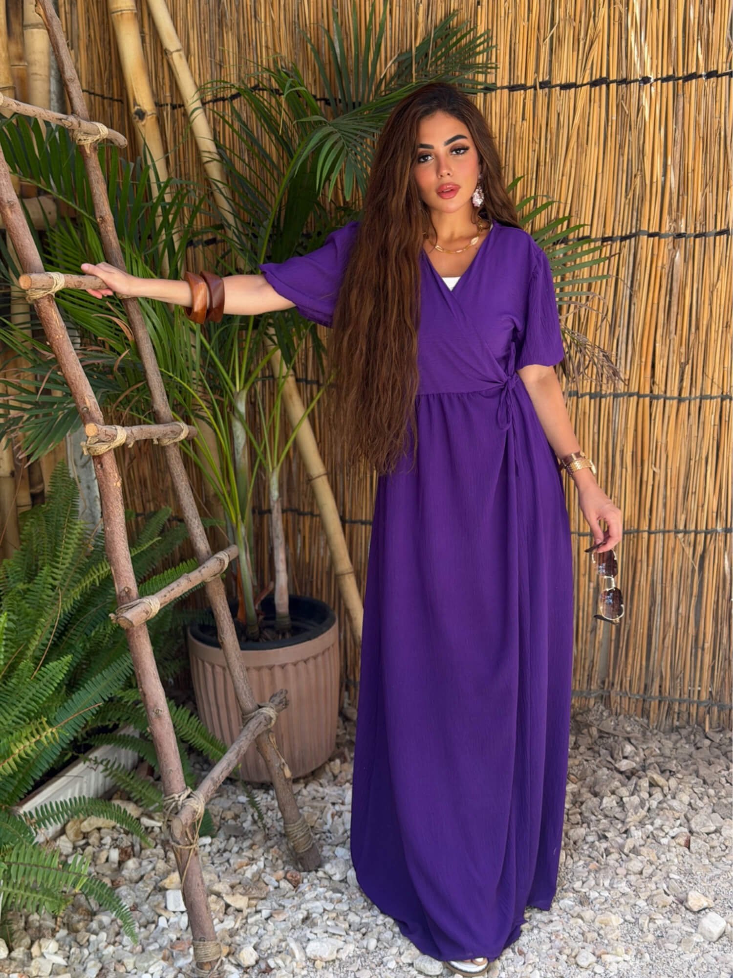 half sleeve long dress Half Sleeves A Line Chiffon Mother of the Bride Dress