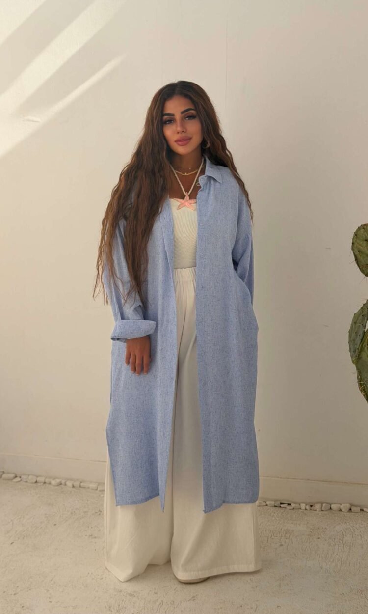Linen Shirt Dress – Free Size