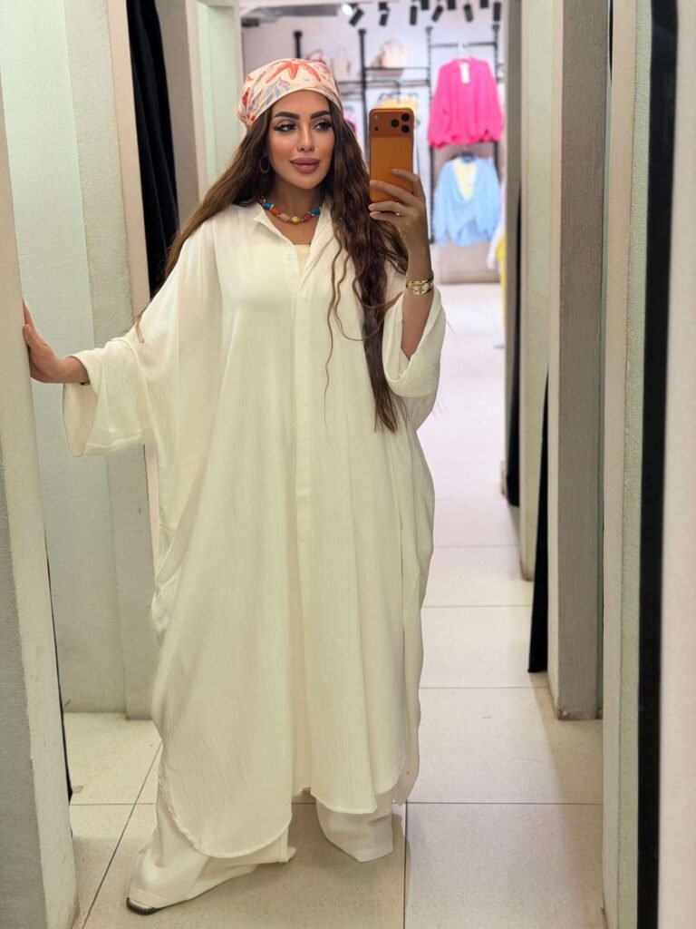 Button-Front Oversized Dress – Free Size
