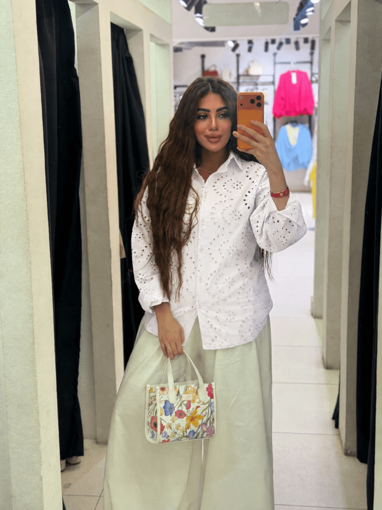 Poplin Cut-Out Shirt – Free Size