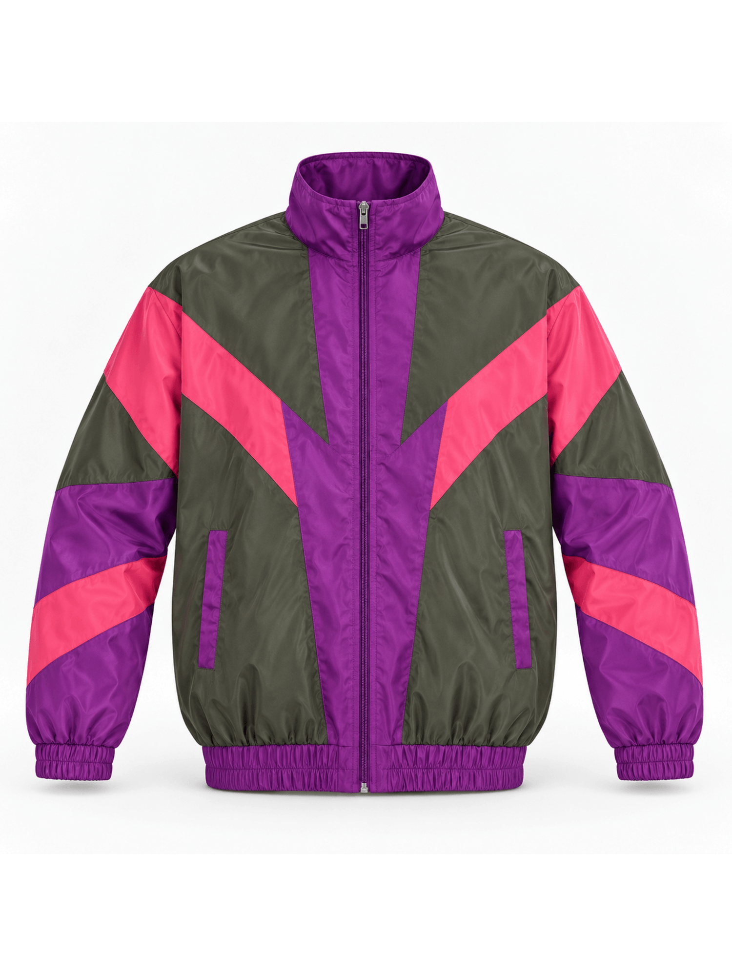80s Windbreaker Jacket – Free Size - Image 2